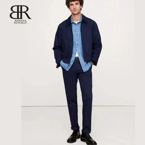 Chino Banana Republic Slim Movimiento Rápido 34x30 Azul Marino $100 Usado en Excelente Condición Sarga Elástica - Imagen 1 de 11