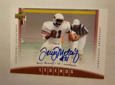 (B) 2006 UD Legends Signatures Terry Metcalf Autograph (Cardinals) - Image 1 of 2