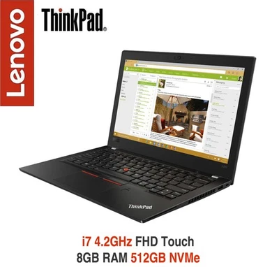 CLEARANCE ThinkPad X280 i7 4.0GHz FHD Touch 8GB 512GB BL Warranty X13 - Image 1 of 4