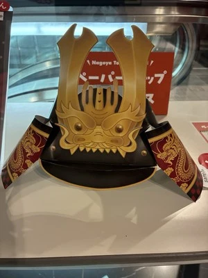 Casco samurai genuino período KABUTO japonés antiguo hecho de papel artículos de fiesta Foto 1 de 4