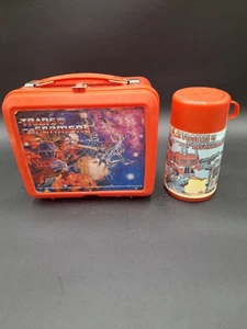 1984 Hasbro Transformers More Than Meets The Eye Brotdose mit Thermoskanne Aladdin - Bild 1 von 21