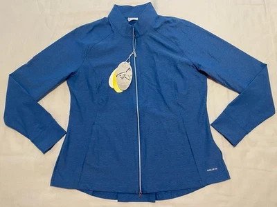 NEW Greg Norman Ladies’ L Blue Full-zip Jacket With Pockets UPF 15+ $99.95 Tag - Image 1 of 4