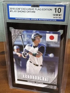 2018 Leaf Exclusive Flag Shohei Ohtani #FL-01 (ROOKIE) ISA 10 GEM MINT - Bild 1 von 2
