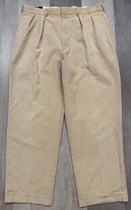 Polo Ralph Lauren Men’s Tan Biege Linen Blend Pleated Pants - Size 36x32 - Picture 1 of 5