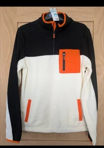 Primark Black & Cream 1/4 Zip Tech Fleece Size XS BNWT - Picture 1 of 1