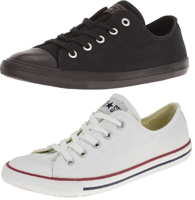 New in Box! Converse Women Chuck Taylor Dainty Low Top, Black Mono & White - Image 1 of 1
