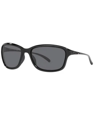 OAKLEY WOMEN'S SUNGLASSES OO9297 SHE'S 59. 57MM - POLISHED BLACK GRAY LENSES - Image 1 of 4