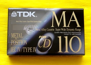 1x TDK MA 110 Long Play Metal Cassette Tape 1992-1995 + OVP + SEALED + - Picture 1 of 2
