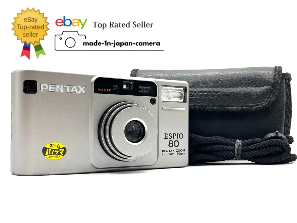 *COMO NUEVA con estuche* Cámara fotográfica Pentax Espio 80 ZOOM AF apuntar y disparar 35 mm de JAPÓN Foto 1 de 4