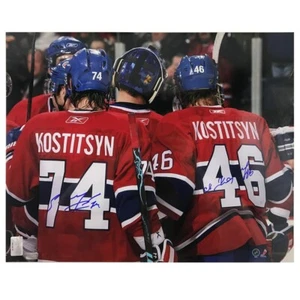 SERGEI KOSTITSYN & ANDRE KOSTITSYN Signed Montreal Canadiens 16x20 Photo - 79217 - Picture 1 of 2