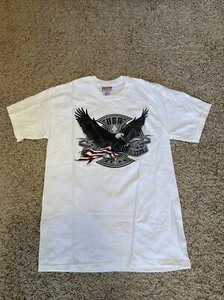 Kohls Graphic T Shirt Mens S America Flag USA White Eagle NWOT - Picture 1 of 2