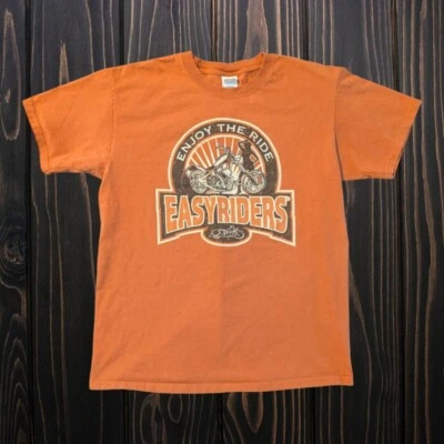 Vintage Easyriders Shurt Grunge Biker Tee L Mens Y2k 2000s Enjoy The Ride - Изображение 1 из 4