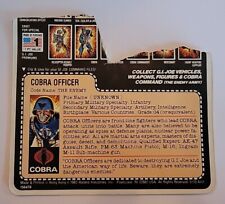 1983 GI Joe Cobra officer file card ARAH
