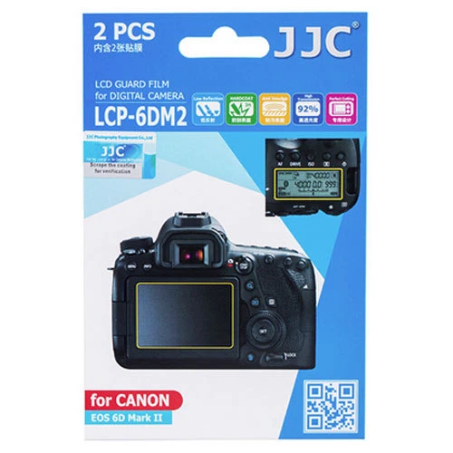 JJC LCP-6D II ultra hard polycarbonate LCD Film Screen Protector Canon EOS 6DII  - Image 1 of 1