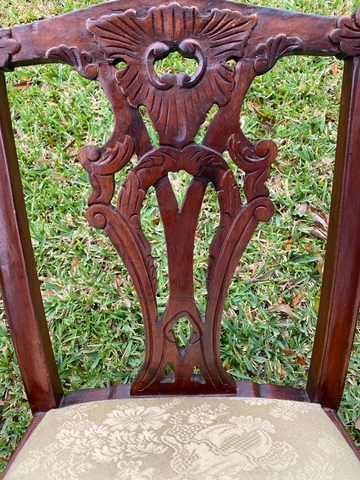 Child size carved wood Chippendale chair - Salesman's sample Cover