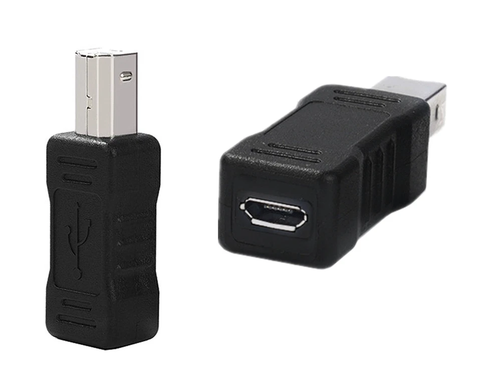 USB B 2.0 to Micro USB Extension Adapter for Printer/Scanner | Male to Female  - Image 1 of 3
