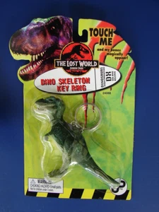 VTG 1996 Jurassic Park Lost World Dinosaur T-Rex Skeleton Keychain Dino NIP - Picture 1 of 6