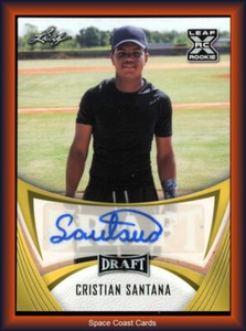 Cristian Santana 2021 Draft XRC Auto Card #BA-CSI Gold