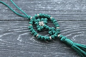 Ciondolo Auto - Regalo Pendente Corda Preghiera Cristiana, Ciondolo Specchio Retrovisore - Foto 1 di 4