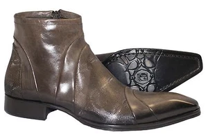 Jo Ghost 464M Italienische Herren Taupe Stiefeletten mit Reißverschluss und Design - Bild 1 von 3
