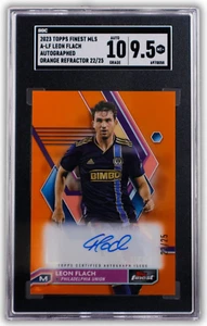 Leon Flach 2023 Topps Finest MLS Orange Auto A-LF /25 Philadelphia Union - Picture 1 of 3