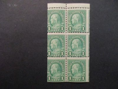 Scott # 632a Booklet pane Mis-cut error MNH CV $ 35.00 - Image 1 of 4