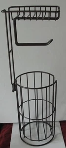Supporto/Dispenser Porta Carta Igienica in Metallo, Ripiano Porta Fazzoletti, Conserva 3 Rotoli - Foto 1 di 1
