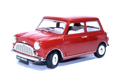 Minichamps 1/18 KY8105R Morris Mini Minor Red 50th Anniversary Diecast Model - Image 1 of 4