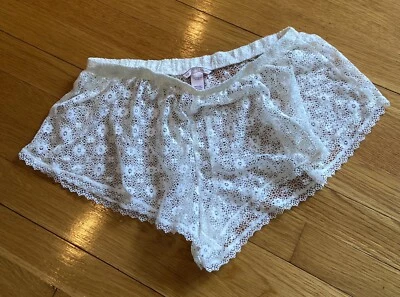 Sexy Pijama Victoria's Secret Parte Inferior Corta Encaje Transparente Talla S Foto 1 de 4