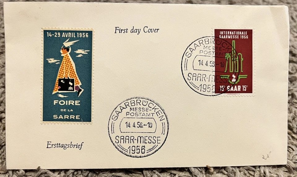 1956 SAAR-MESSE FIRST DAY COVER SAARBRUCKEN - Image 1 of 4