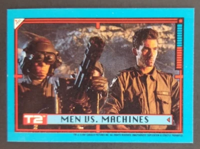 T2 Terminator 1991 Men vs Machines Topps Sticker Card #7 (NM) - Image 1 of 2