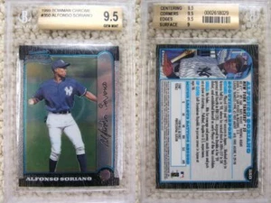 BGS 9.5 Gem ALFONSO SORIANO 1999 Bowman Chrome #350 Rookie Graded Baseball Card - Picture 1 of 1