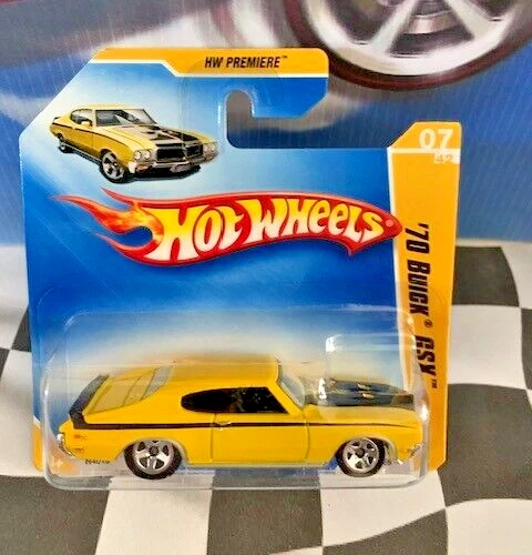 Короткая карточка Hot Wheels 2009 HW Premiere 07/42 007 '70 Buick GSX YELLOW 5SP - Изображение 1 из 1