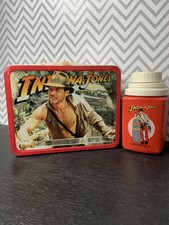 Vintage 1984 Indiana Jones and the Temple of Doom Metal Lunchbox with Thermos