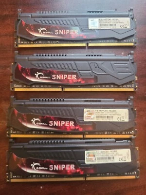 G.SKILL Sniper Gaming32GB DDR3 1600MHz Desktop RAM Kit -Rare Collectible Vintage - Image 1 of 2