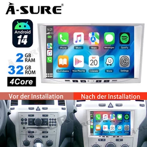 Für Opel Corsa C/D Zafira B Astra G H Android14 Apple Carplay Autoradio GPS NAVI - Bild 1 von 11