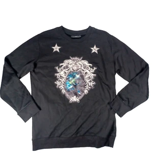 Givenchy Virgin Mary Oversized Sweater Mens XS Black Patched Silk Star Portugal - Bild 1 von 17