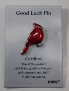 EE1 GOOD LUCK CARDINAL tack PIN Ganz renewal faith in all that you do er74916 - Picture 1 of 6