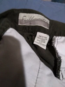 FIELDMASTER GREEN MEN'S PLEAT-FRONT PANTS COMBED COTTON BLEND - SIZE 36 X 30 - Picture 1 of 5