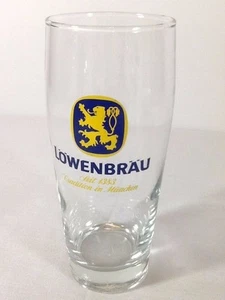 Large Lowenbrau Seit 1383 20 oz .5L Beer Glass - Picture 1 of 3