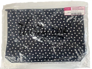 Thirty-One~Zipper Pouch~"Navy Dancing Dots"~New in Package - Picture 1 of 6