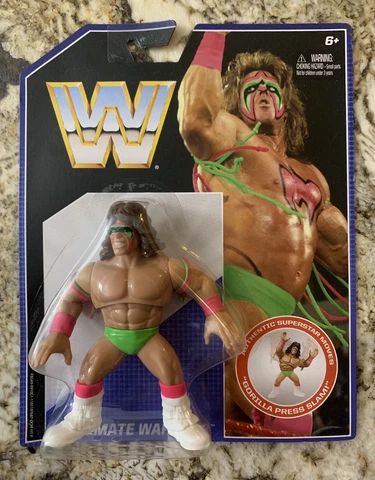 NEW! WWE Mattel Retro Ultimate Warrior Series 1 Legends Hasbro Classic Elite MOC Cover