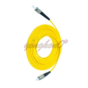 2pc NEW 15M FC to ST SM Simplex 9/125 3.0mm Fiber Optic Patch Cord Jumper Cable - Picture 1 of 10