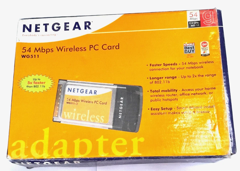 NETGEAR 54Mbps WIRELESS PC CARD WG511 - image 1 of 1