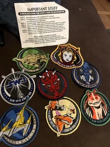 Star wars episode 1 Phantom Menace ILM VFX CREW 1999 Character patches set of 8 - Picture 1 of 13