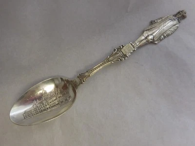 CUCHARA DE RECUERDO DE PLATA ESTERLINA SALA DE INDEPENDENCIA DE FILADELFIA WILLIAM PENN ALVIN Foto 1 de 4