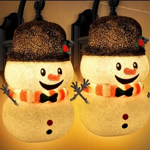 2er Pack Schneemann Weihnachten Veranda Licht Abdeckungen für Veranda Lichter, Winter Urlaub... - Bild 1 von 8