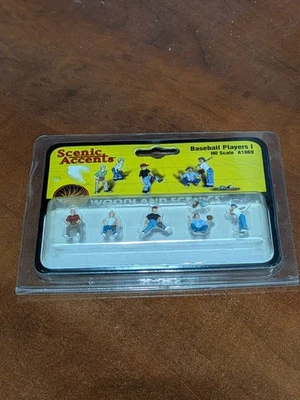 Woodland Scenics - HO Scale - #A1869 - Baseball Players I - 6 Pieces - NOS - Image 1 of 4