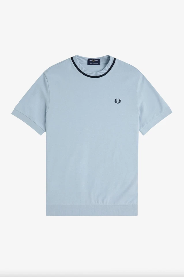 T-shirt Fred Perry M7 piqué/fumo leggero - XL DHL NEXT DAY SRP £85,00 - Immagine 1 di 1