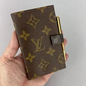 Vtg Louis Vuitton Mini Address Date Notebook Cover 5in - Picture 1 of 16